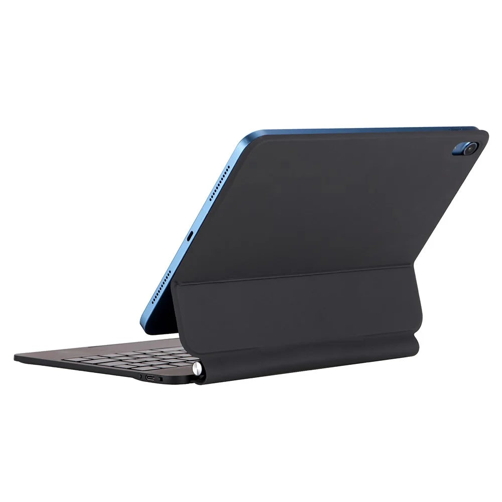 X8 For iPad (2025) / iPad 10.9 (2022) Magnetic Bluetooth-compatible Keyboard PU Leather Case with Touchpad and Backlit - Black - 5