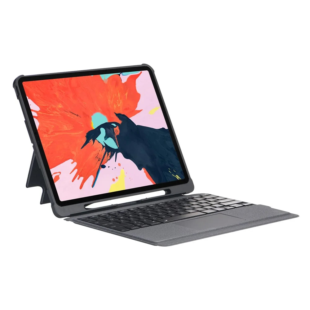 T5309D-3 For iPad Air 13 (2026) / (2025) / (2024) / Pro 12.9 (2022) / (2021) / (2020) Keyboard Leather Case Stand with Backlight - 5