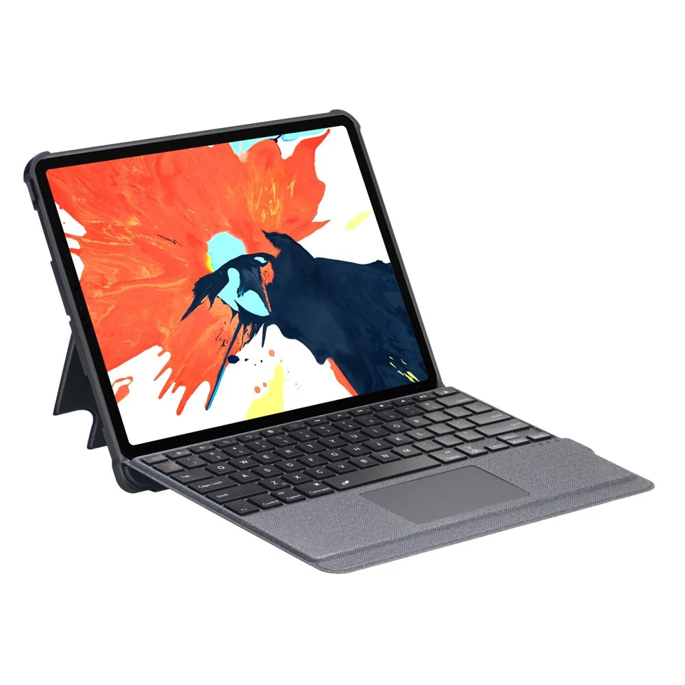 T5309D-3 For iPad Air 13 (2026) / (2025) / (2024) / Pro 12.9 (2022) / (2021) / (2020) Keyboard Leather Case Stand with Backlight - 6