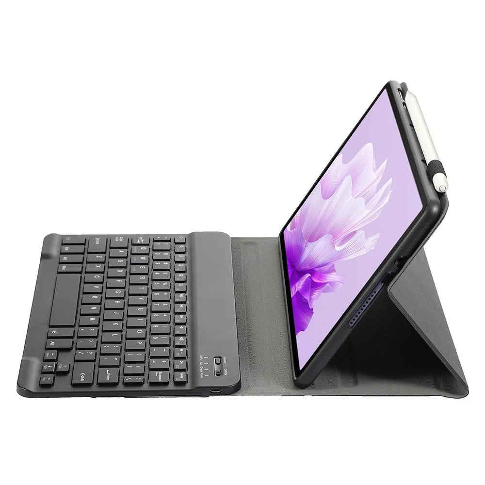 AH20 For Huawei MatePad 11.5 S (2024) Leather+TPU Ultra Thin Tablet Cover with Bluetooth-compatible Keyboard - Black - 4