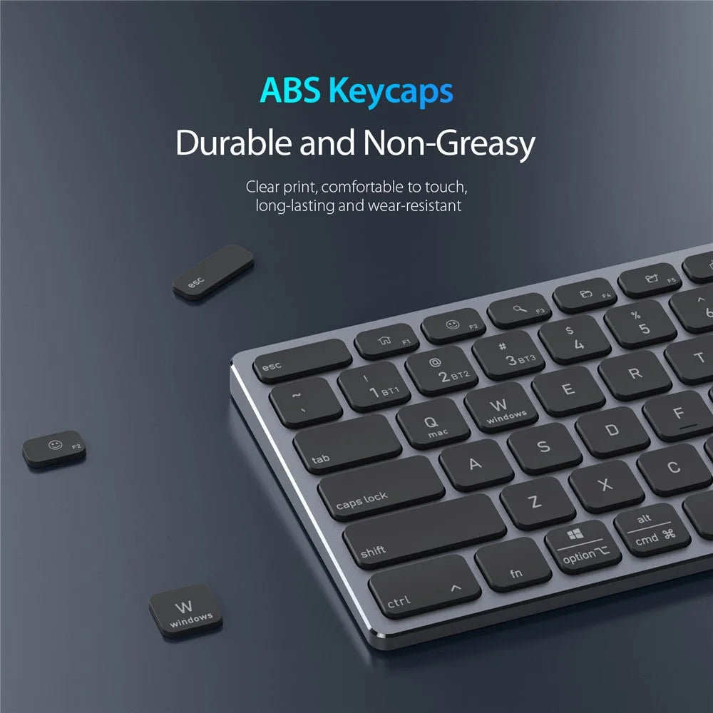 DUX DUCIS Wireless Keyboard Wireless Keyboard LK Series Mute Keyboard for Laptops/Tablets/Phones - Black - 3