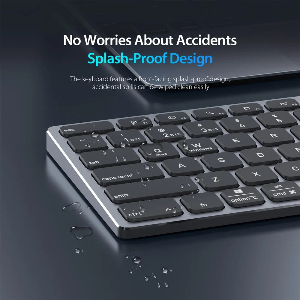 DUX DUCIS Wireless Keyboard Wireless Keyboard LK Series Mute Keyboard for Laptops/Tablets/Phones - Black - 6