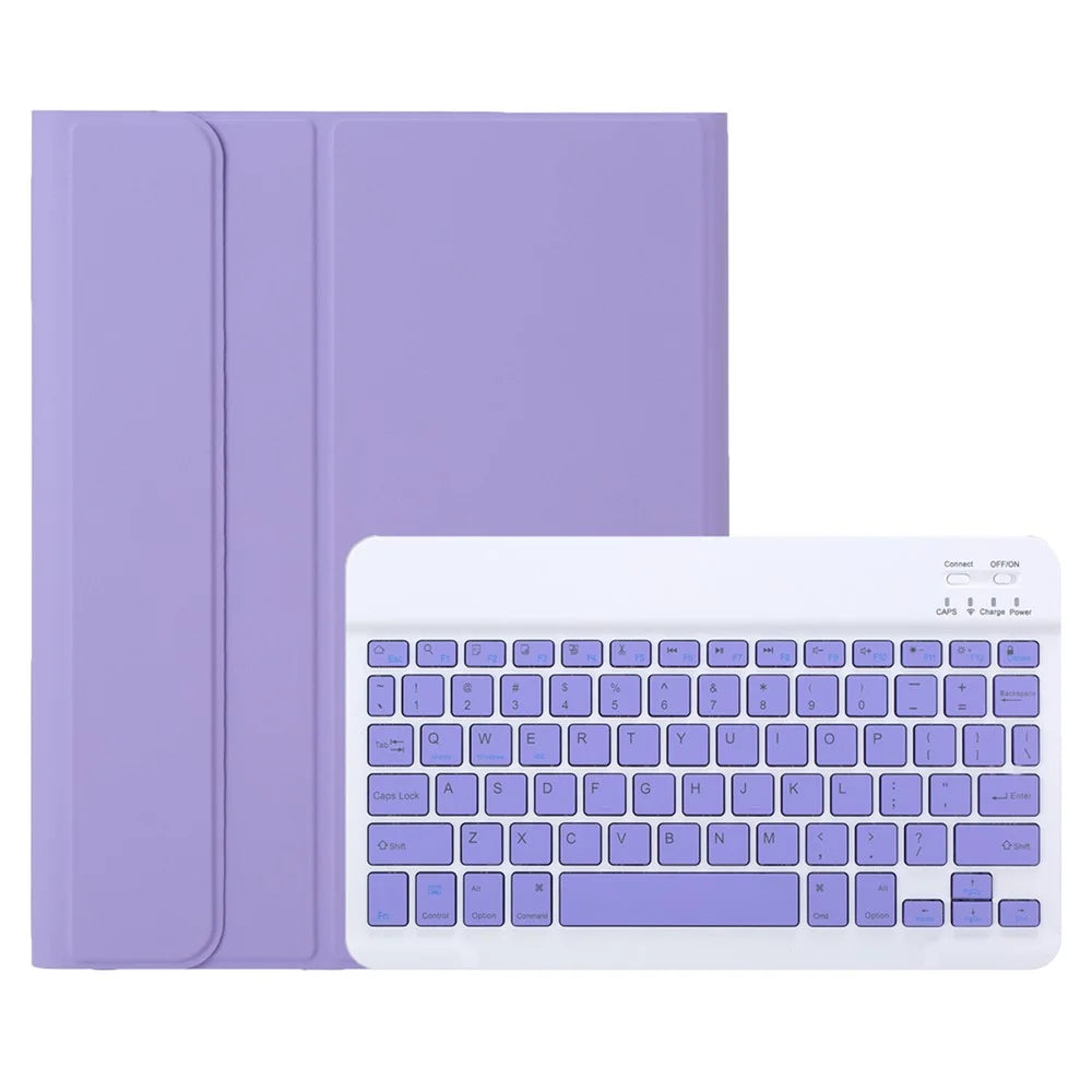 A730B For Samsung Galaxy Tab S11 Detachable Leather Case Bluetooth-Compatible Keyboard with Pen Slot - Lilac Purple - 5