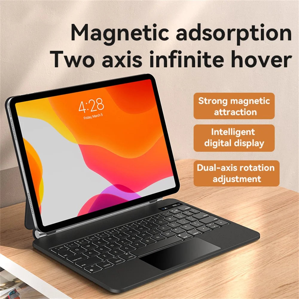 YESIDO KB26 Magnetic Floating Magnetic Keyboard Case for iPad Pro 12.9 (2020) / (2018) / (2017) / (2015) Dual Axis Rotation with 7-Color Backlit - 2