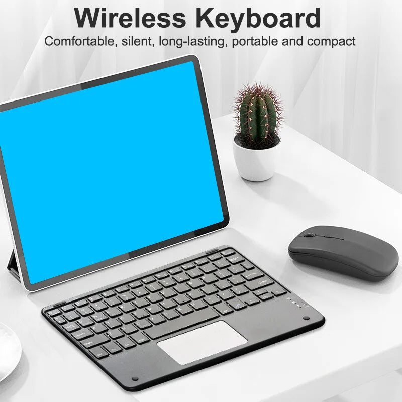 Ultra Thin Wireless Keyboard Magnetic Bluetooth-compatible 5.2 Keyboard with Smart Gesture Control Touchpad - Black - 3