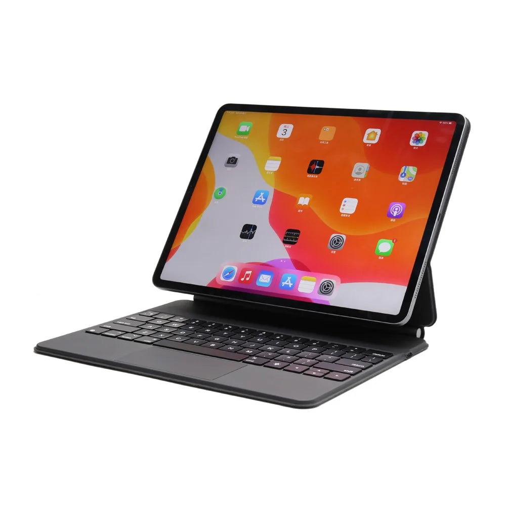 HB358 Magnetic Floating Bluetooth-compatible Keyboard Case with Backlit for iPad Air 13 (2026) / (2025) / (2024) / iPad Pro 12.9 (2022) / (2021) / (2020) / (2018) - Black - 3