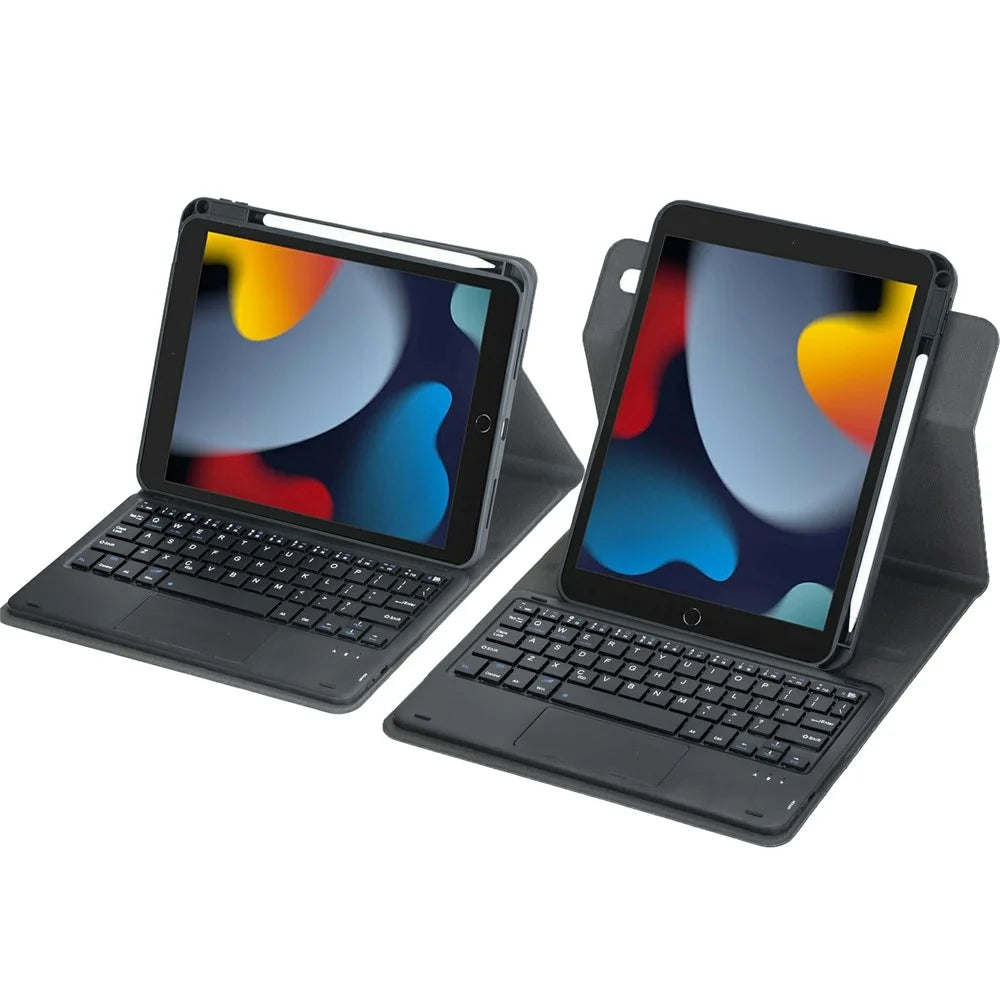 L102B-A For iPad 10.2 (2021) / (2020) / (2019) / iPad Air 10.5 inch (2019) / Pro 10.5-inch (2017) Rotating Keyboard Case Touchpad Protective Cover with Stand - Black - 5