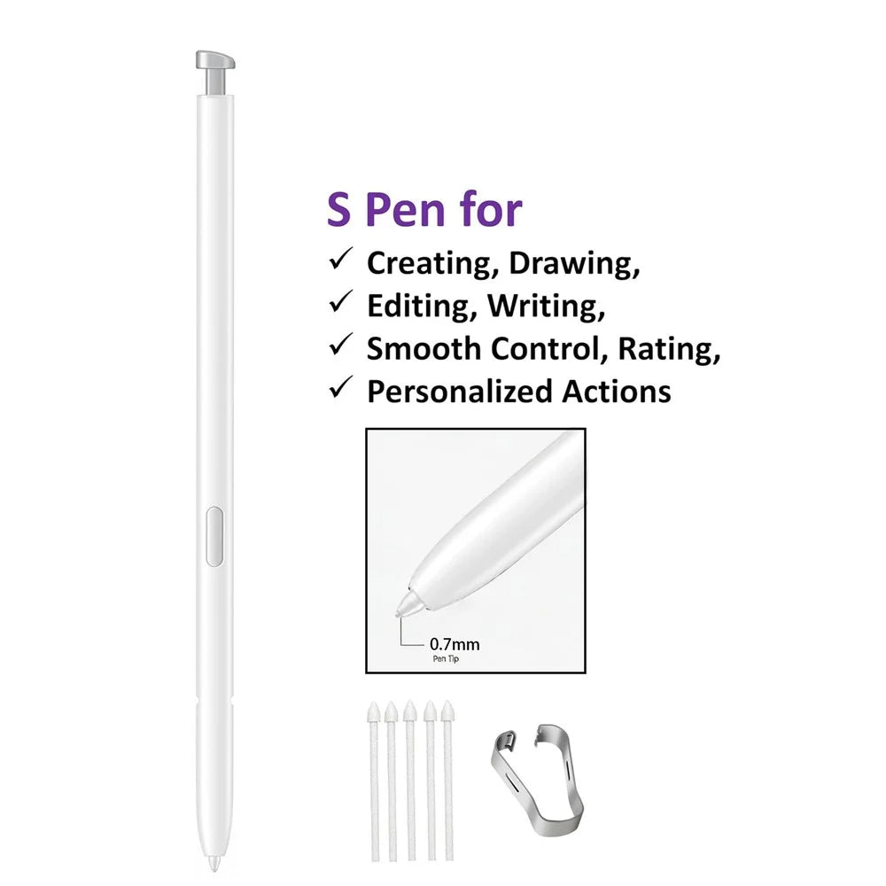 For Samsung Galaxy S26 Ultra S948 Replacement Stylus Touch Screen Pen with 5Pcs Tips (without Logo) - Gold - 3