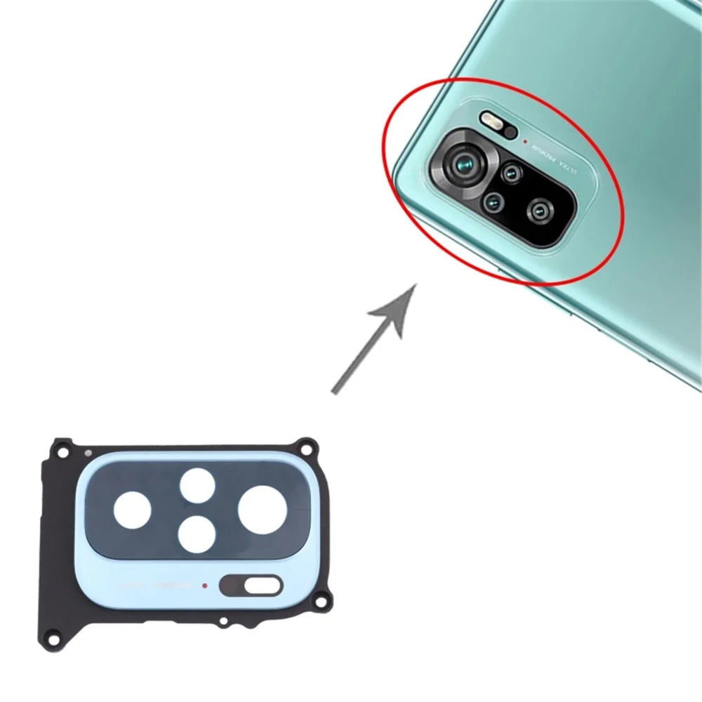 Back Camera Lens Holder Cover with Glass Part (without Logo) for Xiaomi Redmi Note 10S M2101K7BG/M2101K7BI/M2101K7BNY / Note 10 4G M2101K7AI/M2101K7AG - Green - 3