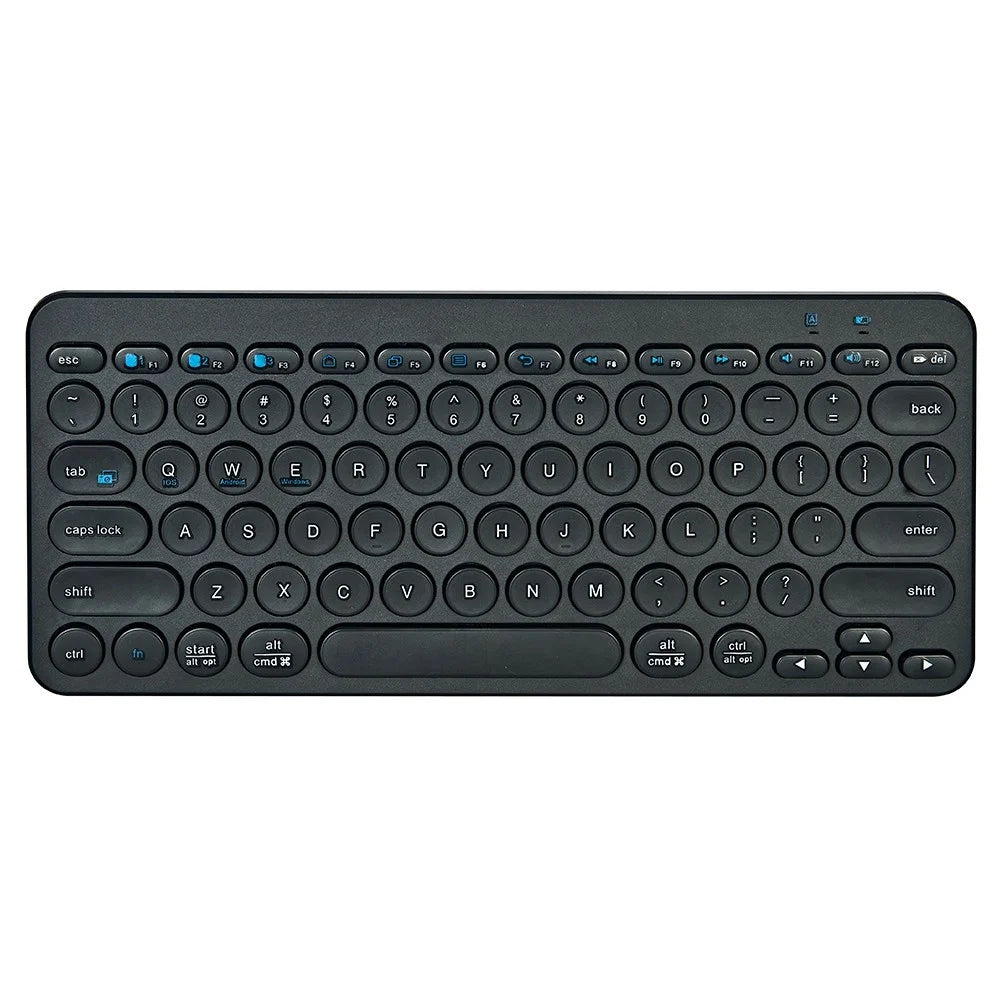 K380 Bluetooth-compatible 5.0 Wireless 78 Keys Keyboard Low Noise Computer Laptop Round Keycaps Keyboard - Black - 1