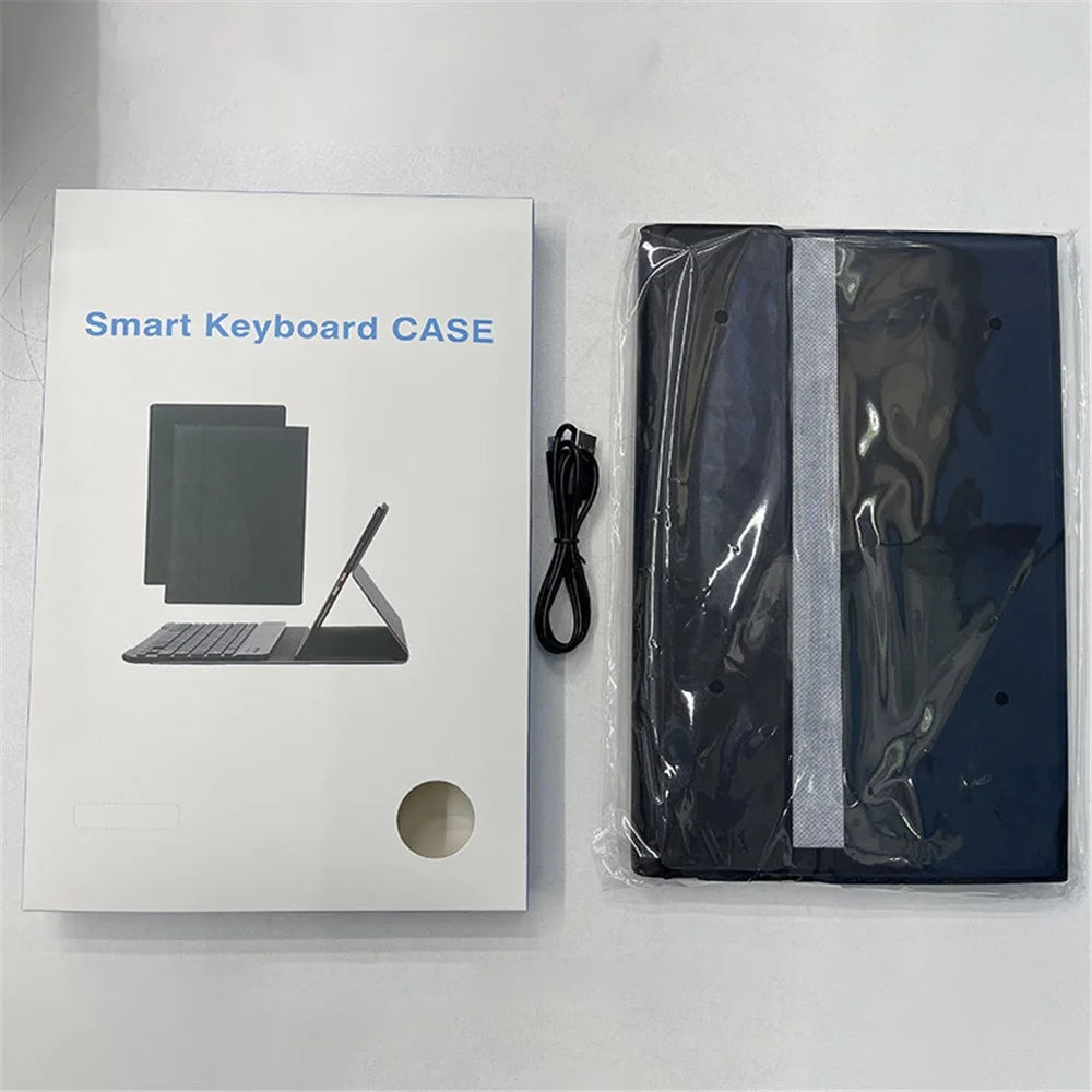 AM18-AS For Lenovo Pad Pro 2022 11.2-inch Detachable Bluetooth-compatible Keyboard Case with 3-Color Backlit / TouchPad Anti-Drop Protective Case - Black - 6
