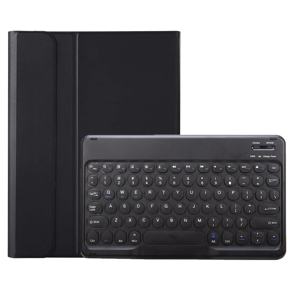 YT102B For iPad 10.2 (2019) / (2020) / (2021) / iPad Air 10.5 inch (2019) / iPad Pro 10.5-inch (2017) Shockproof Case with Bluetooth-compatible Keyboard Leather Cover with Pen Slot / Stand - Black - 2