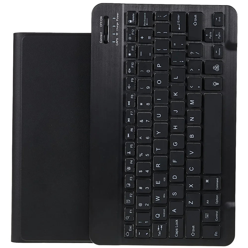 SK-T220 For Samsung Galaxy Tab A7 Lite 8.7-inch T225 / T220 Keyboard Leather Case Folio Stand Cover with 7-Color Backlight Bluetooth-compatible Keyboard - Black - 6