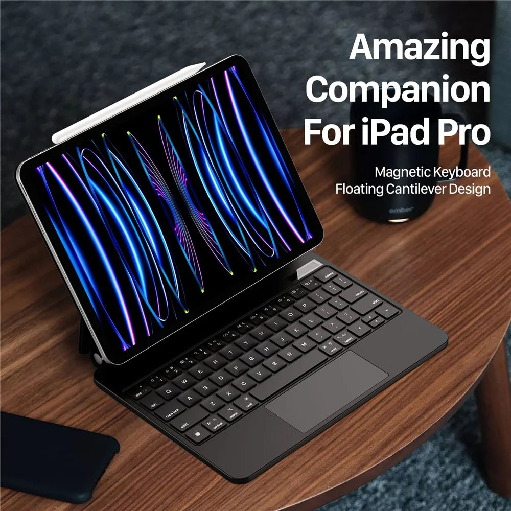 DUX DUCIS Tablet Case For iPad Air 11 (2026) / (2025) / (2024) / Air (2020) / (2022) / Pro 11 (2018) / (2020) / (2021) / (2022) Stand Cover Keyboard - Black - 4