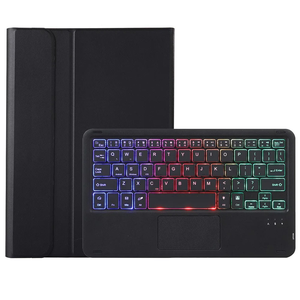 A710B-AS For Samsung Galaxy Tab S10 Lite / S10 FE / S9 FE / S9 X710 / X716B / X718U Backlit Bluetooth-Compatible Keyboard Case - Black - 2