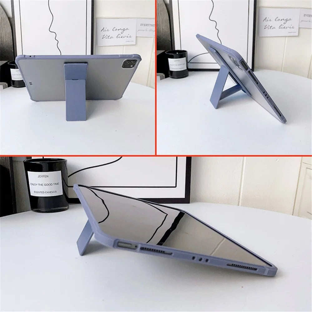 A11 For iPad Pro 11-inch (2018) / (2020) / (2021) / (2022) Kickstand Tablet Case Set with Bluetooth-compatible Keyboard, Mouse - Purple - 2