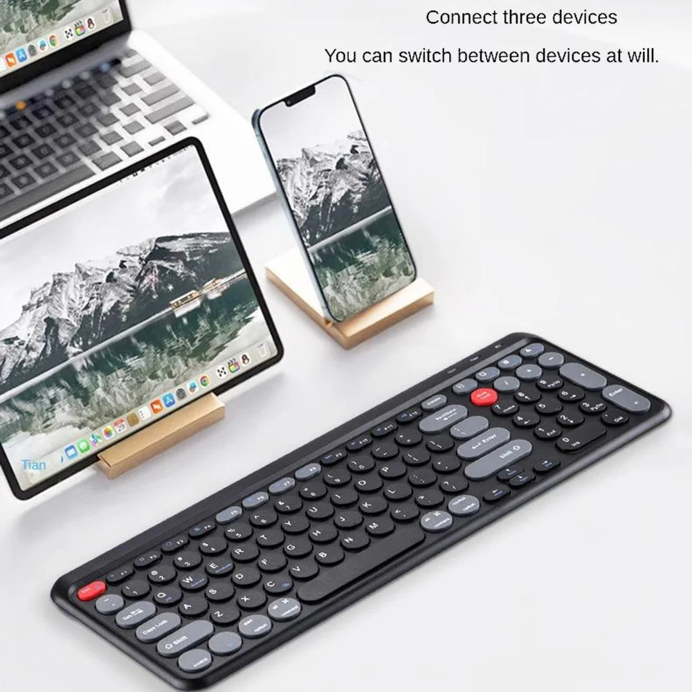 A202 Bluetooth-compatible Laptop Keyboard Portable Wireless 2.4G Keyboard Number Keypad for Windows / 8-Pin / Android - Black - 4