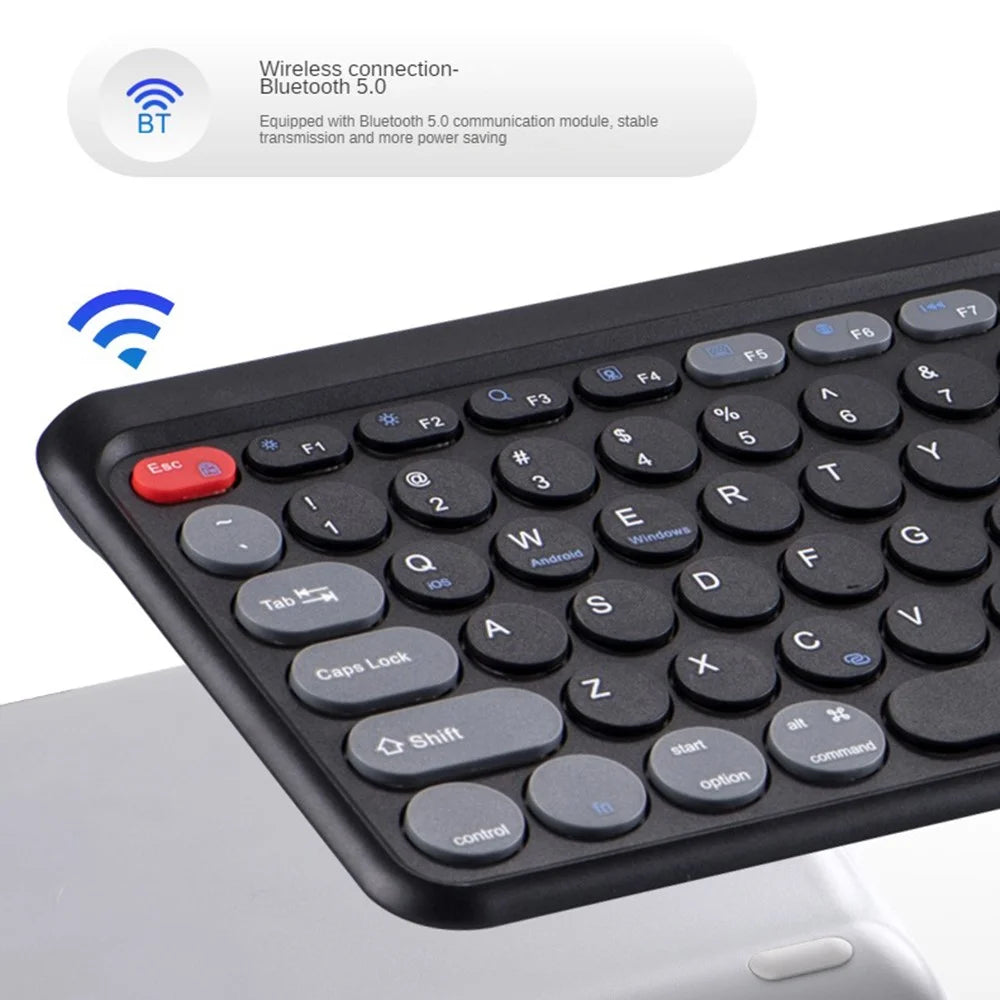 A202 Bluetooth-compatible Laptop Keyboard Portable Wireless 2.4G Keyboard Number Keypad for Windows / 8-Pin / Android - Black - 5