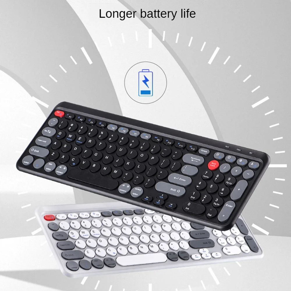 A202 Bluetooth-compatible Laptop Keyboard Portable Wireless 2.4G Keyboard Number Keypad for Windows / 8-Pin / Android - Black - 7