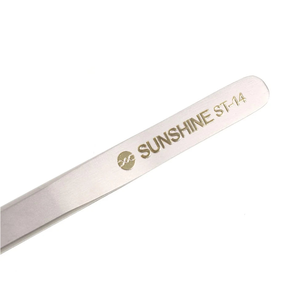 SUNSHINE ST-14 High Strength Metal Long Pointed Tip Tweezers - 7