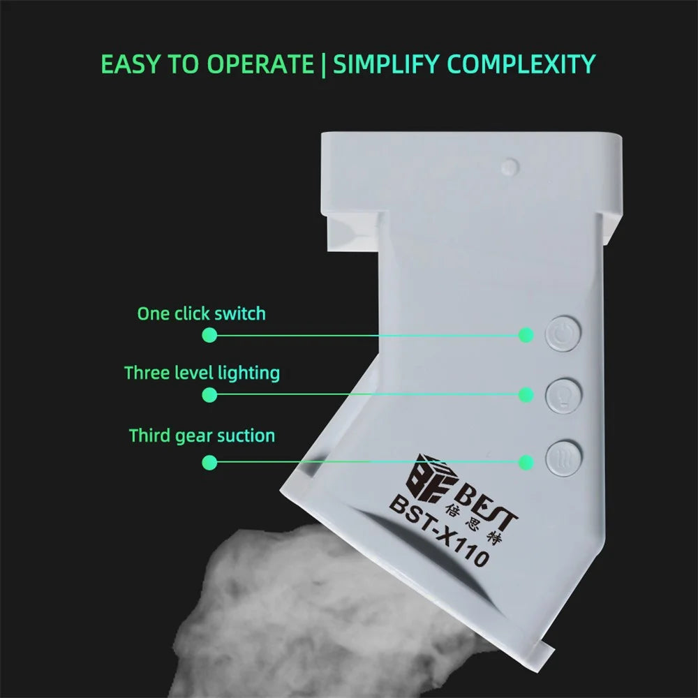 BEST BST-X110 Microscope LED Lighting Smoker Repair Work Exhaust Fan - 5