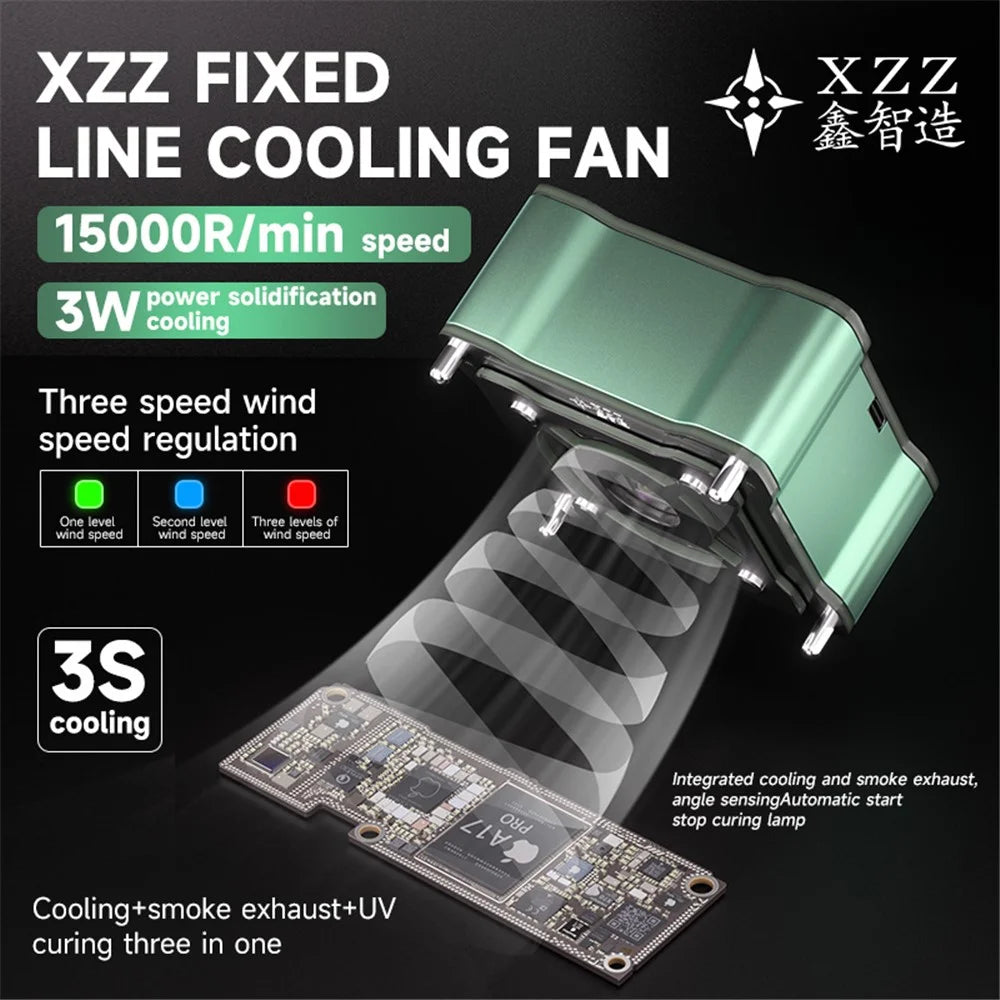 XZZ Quick Heating Dissipation UV Curing Fan Phone PCB Chip Smoke Exhausting Cooling Fan - 3