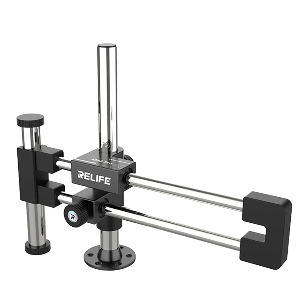 RELIFE MS2 Pro Dual-Bearing Dual-Rod Microscope Stand 360° Rotation / Multi-Angle Adjustment for Desktop Use - 1
