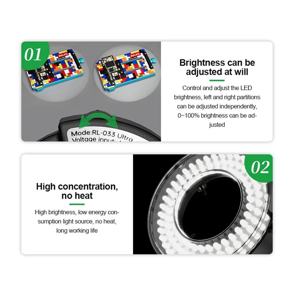 RELIFE RL-033 Ultra Intelligent Light Source for Microscope Dual Zone Control Adjustable Brightness with Memory Function - 6