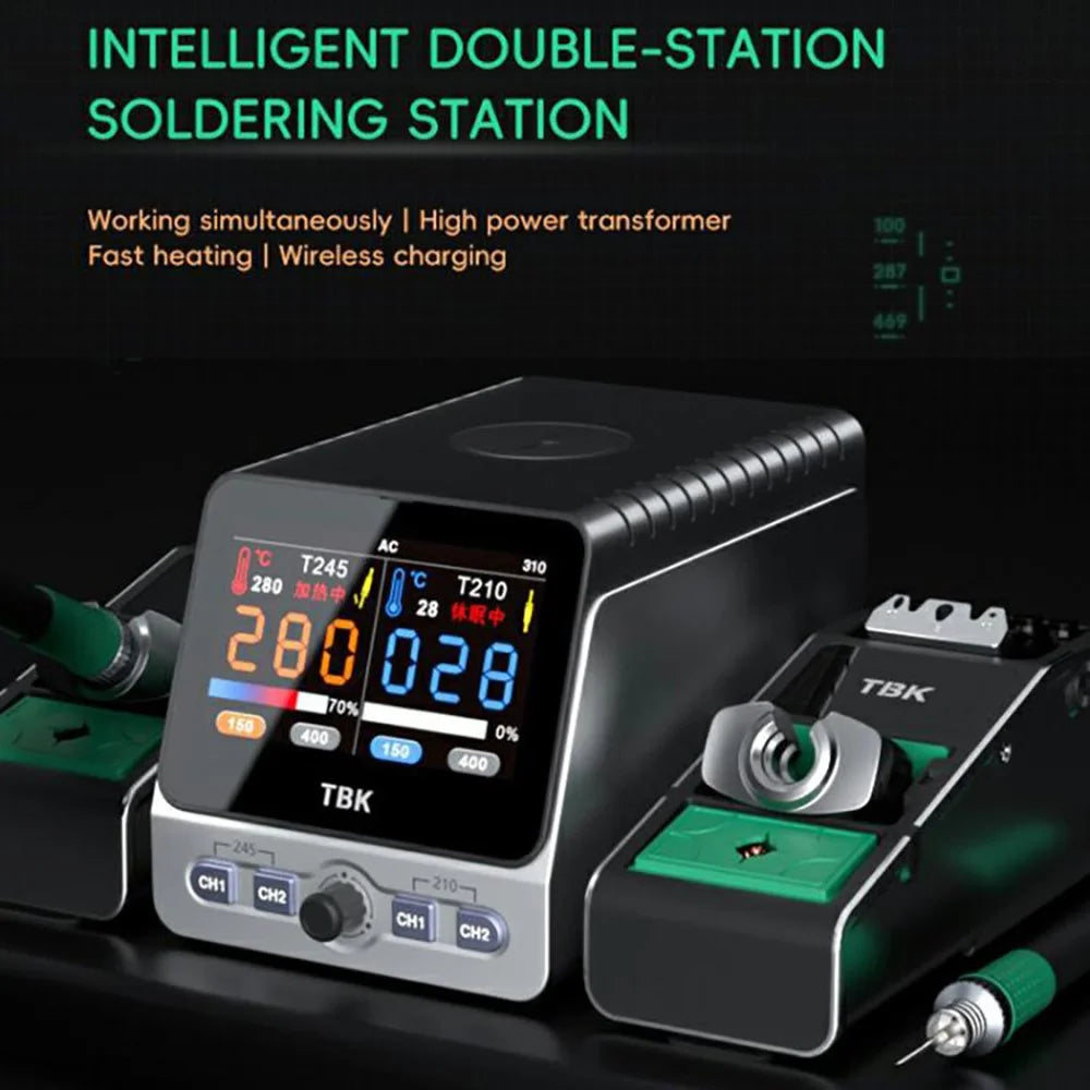 TBK 310 Smart Dual Channel Soldering Station Phone Repair BGA SMD Solder Tool Welding Station - EU Plug - 3