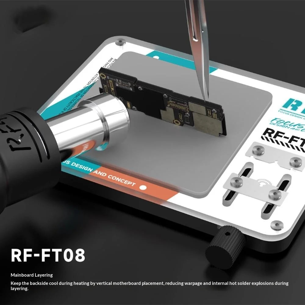 RF4 RF-FTO8 For PCB Repair Clamp Rework Station Mat with Adjustable Fixture for Delamination and Degluing - 5