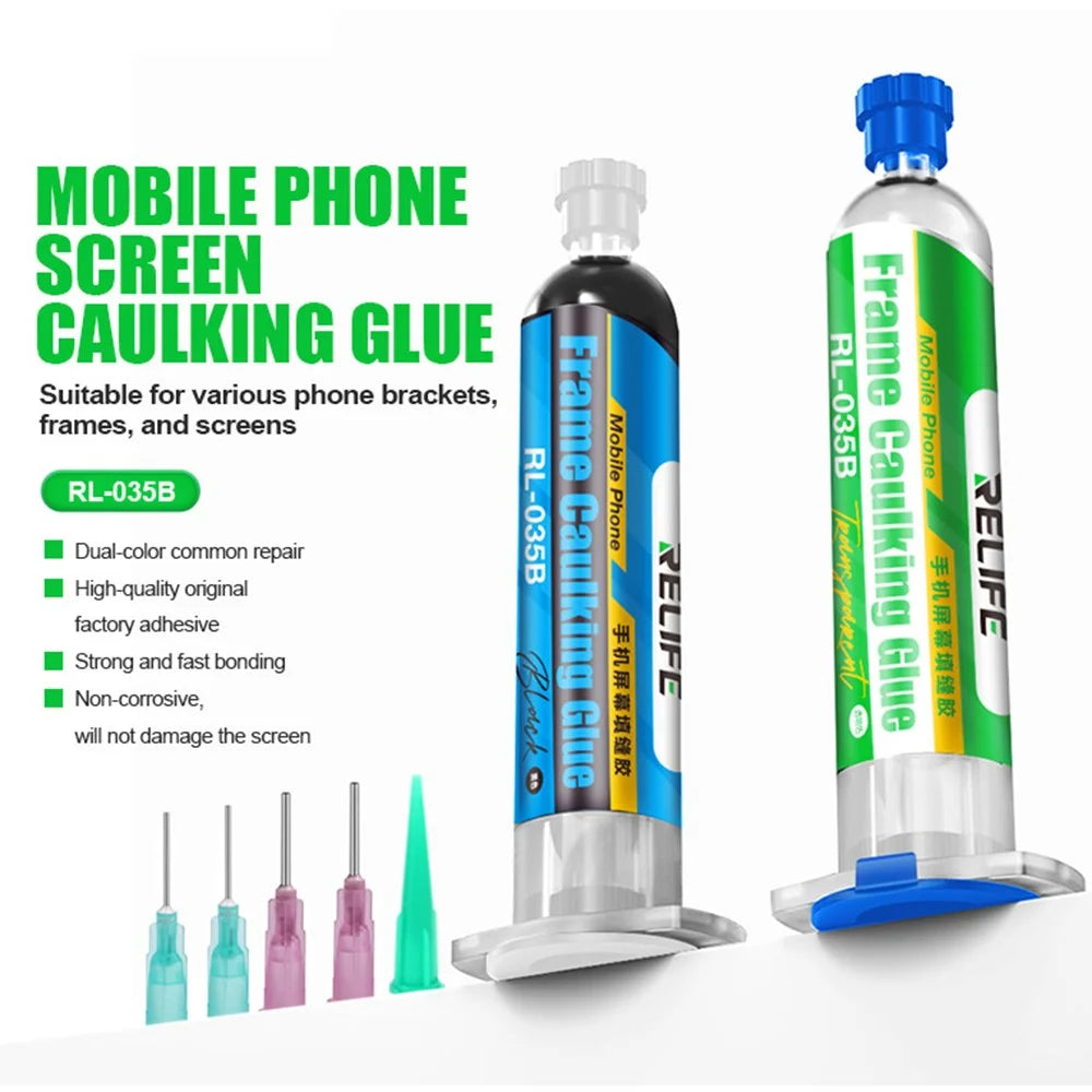 RELIFE RL-035B 30ml Screen Gap Filler for Curved Screen Phones Non-Corrosive Elastic Waterproof Seal Glue - Transparent - 2