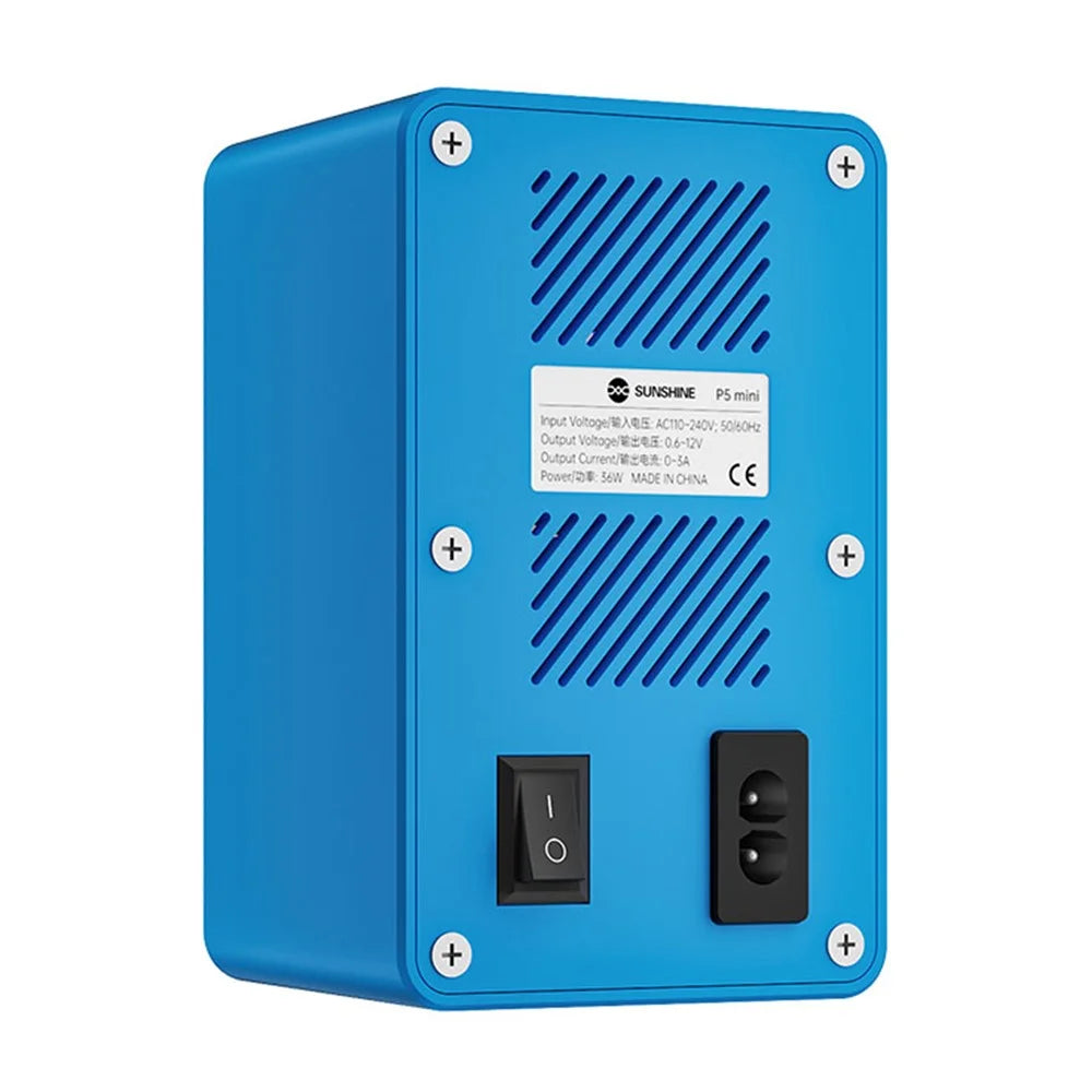 SUNSHINE P5 Mini Smart Power Supply Dual Display Intelligent Screen Dual Port 5V3A Output - EU Plug - 2