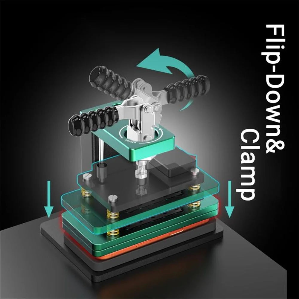 2UUL DA07 Mini Heating Press Station For iPhone Screen / Back Cover / Frame Repair Hot Pressing - EU Plug - 2