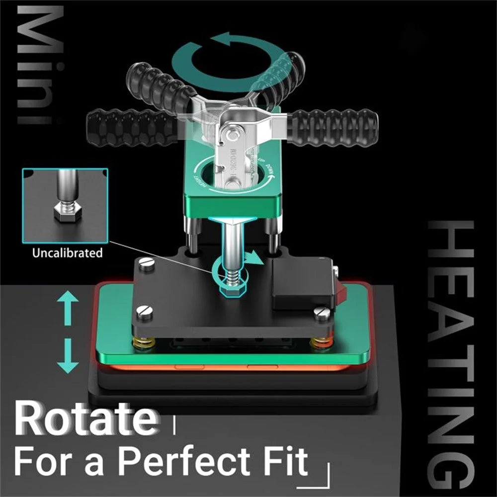 2UUL DA07 Mini Heating Press Station For iPhone Screen / Back Cover / Frame Repair Hot Pressing - EU Plug - 3