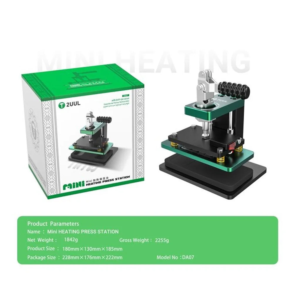 2UUL DA07 Mini Heating Press Station For iPhone Screen / Back Cover / Frame Repair Hot Pressing - EU Plug - 6