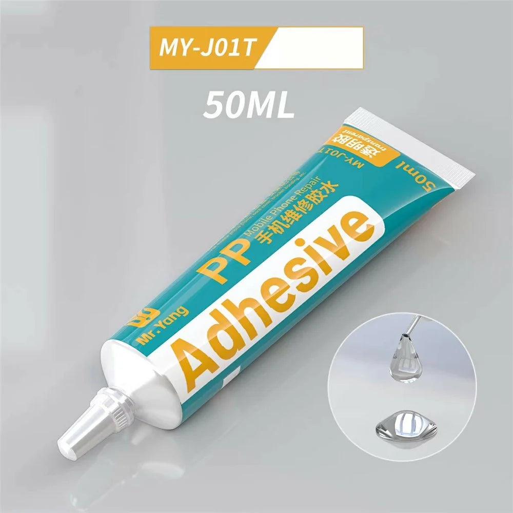 MY 50ML Phone Repair Curing Adhesive Fast Bonding Strong Adhesion For Mobile Frame / Stand / Back Cover - MY-J01T Transparent - 2