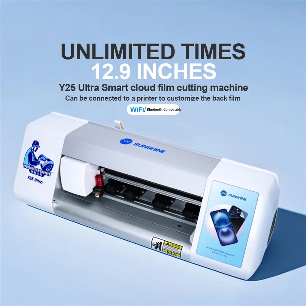 SUNSHINE Y25 Ultra Smart Film Cutting Machine WiFi / Bluetooth-compatible 12.9 Inch Automatic Screen Protector Cutter - EU Plug - 3