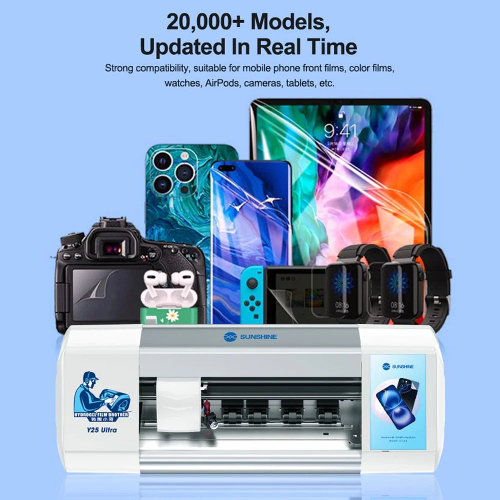 SUNSHINE Y25 Ultra Smart Film Cutting Machine WiFi / Bluetooth-compatible 12.9 Inch Automatic Screen Protector Cutter - EU Plug - 6