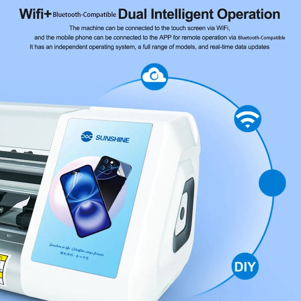 SUNSHINE Y25 Ultra Smart Film Cutting Machine WiFi / Bluetooth-compatible 12.9 Inch Automatic Screen Protector Cutter - EU Plug - 7