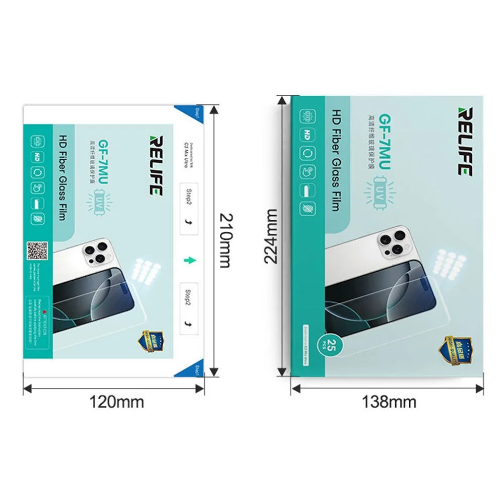 RELIFE GF-7MU 25Pcs UV Screen Protector Anti Scratch Full Coverage HD Fiber Glass Film (Work with SUNSHINE C3 Mix Ultra) - 7