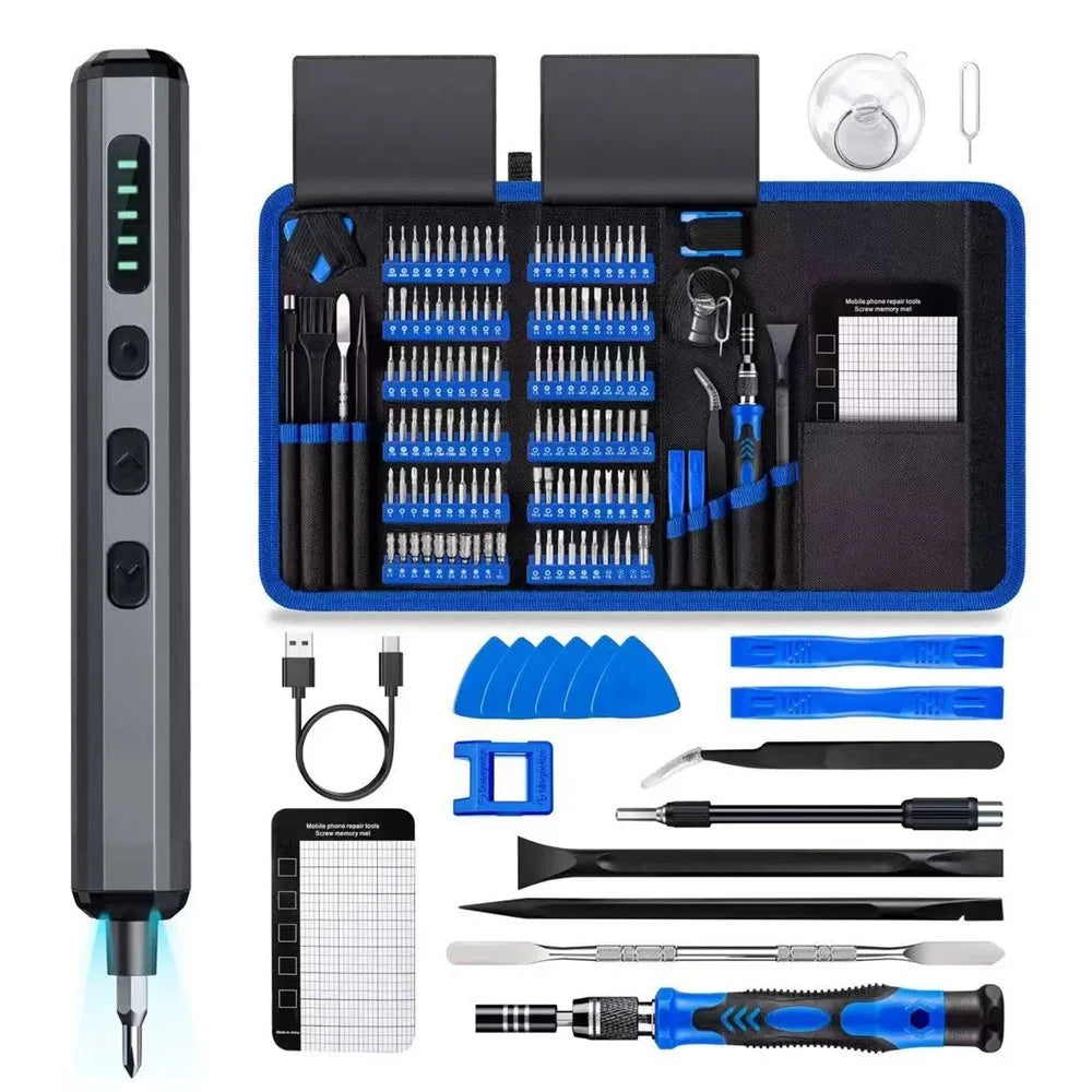JIAFA 142 in 1 Electric Screwdriver Set Precision Repair Tools Kit with Bits for Phone Computer - 1