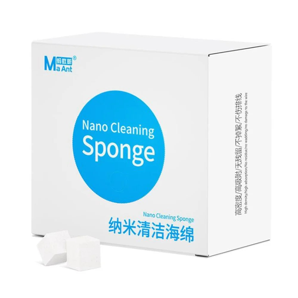 MAANT 500Pcs / Box High Density Nano Cleaning Sponge No Residue Electronic Maintenance Tools for Electronics PCB Chip Screen - 1
