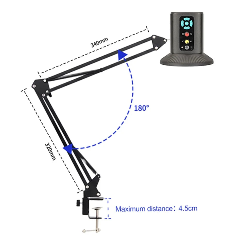 SUNSHINE MS10E-05 4K HD Digital Microscope with Universal Stand 180 Degree Rotation Wireless Remote Soldering Tool for Motherboard PCB Repair (No Screen) - 7