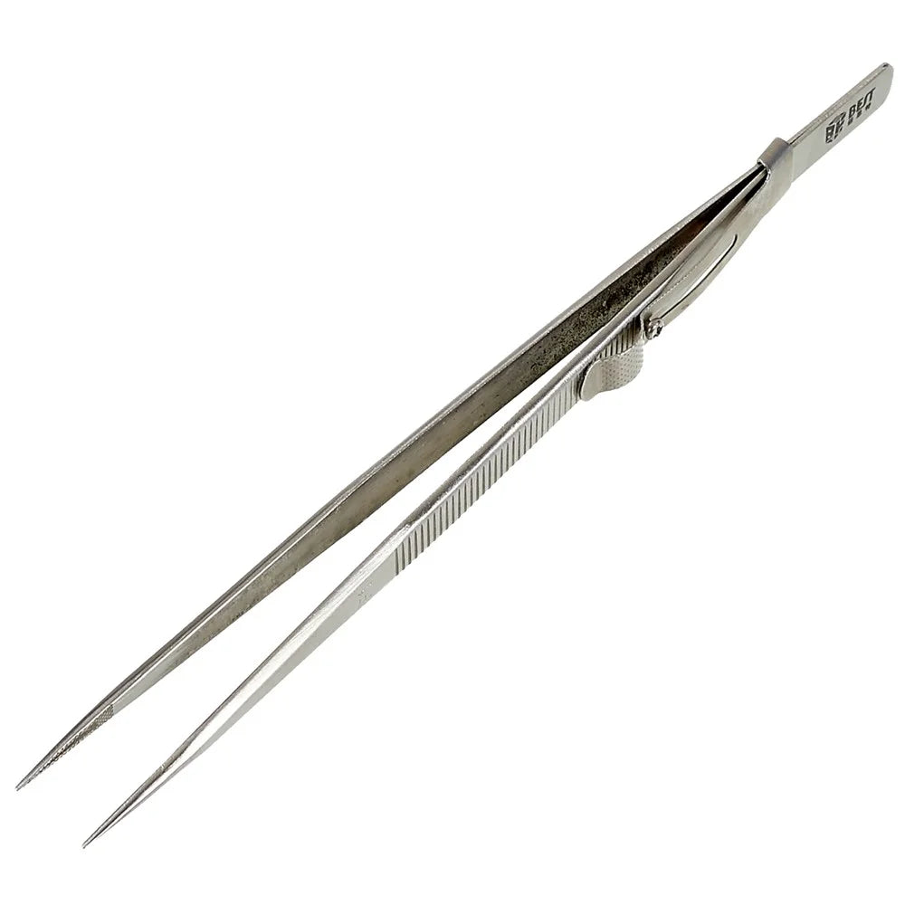 BEST BST-F1 202 Stainless Steel Tweezers Slide Buckle Design Diamond Gem Jewelry Making Craft Tool - 4
