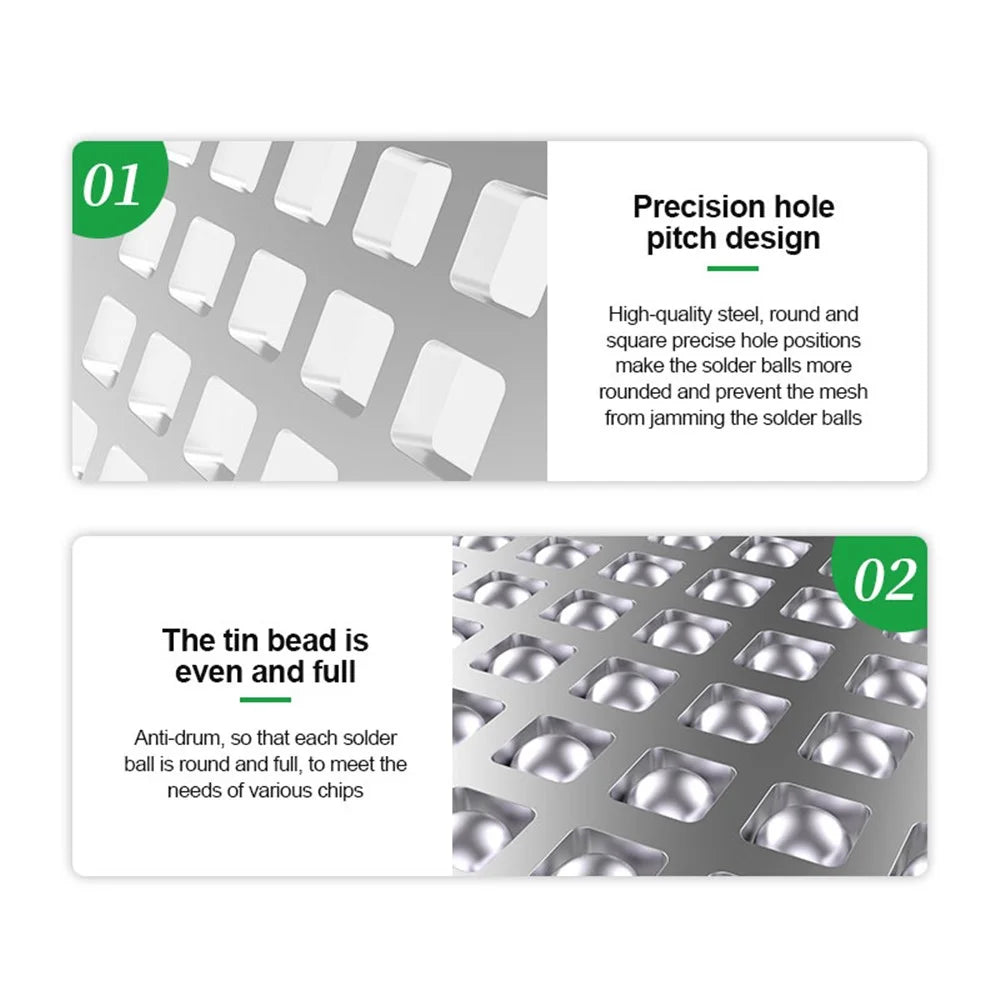 RELIFE RL-601MA A8-A15 CPU Reballing Stencil Platform for iPhone 6-13 Pro Max IC Chip Planting Tin Template Fixture - 7