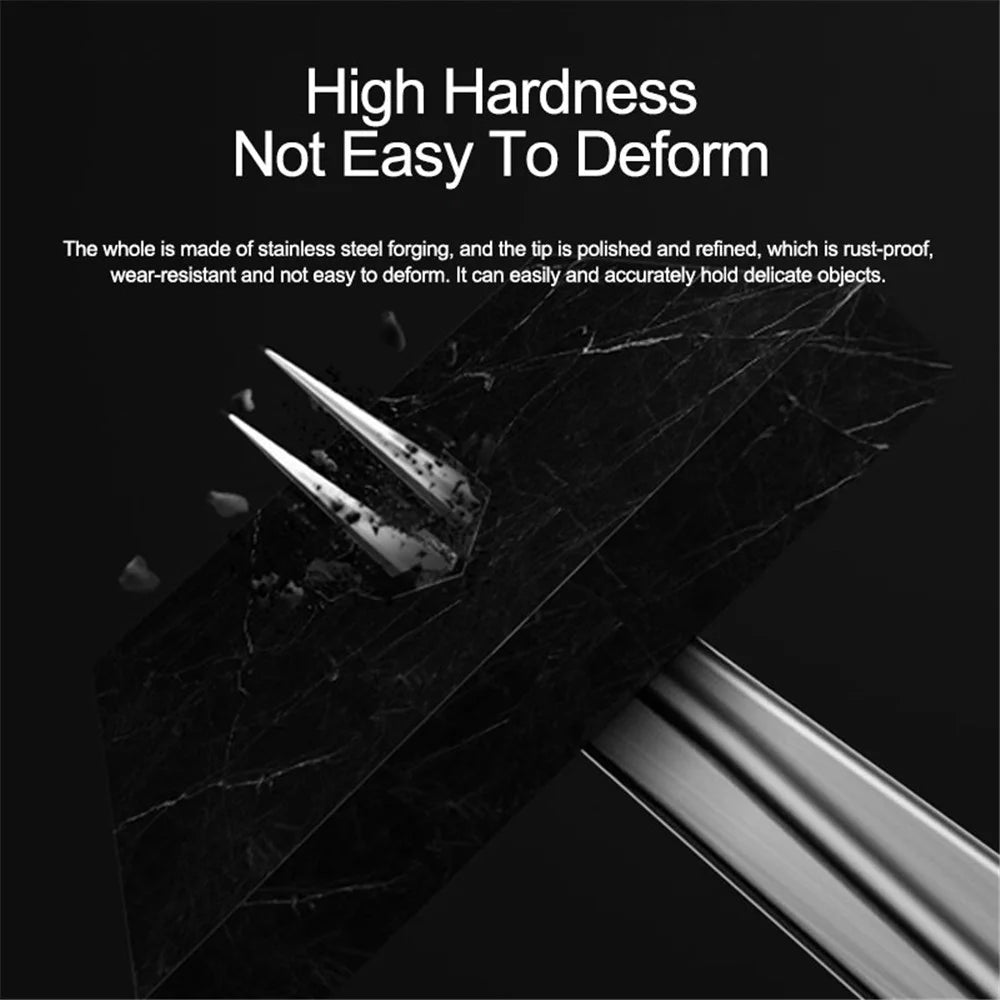 RELIFE SK-11 Straight Tip Tweezers with Holes Stainless Steel Precision Tweezers Circuit Board Repairing Tool - 2