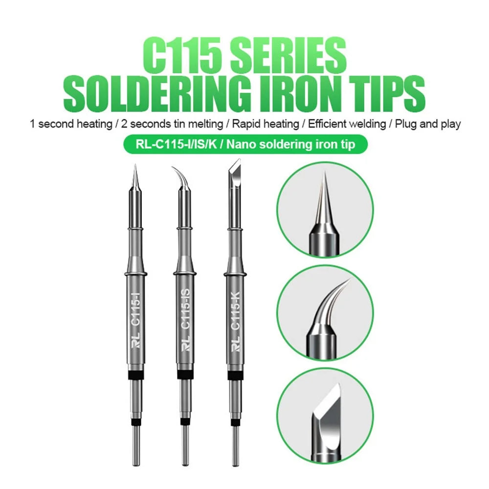 RELIFE RL-C115 Soldering Iron Tip Replacement Head for Phone Motherboard Micro Welding Tool - RL-C115-I - 2