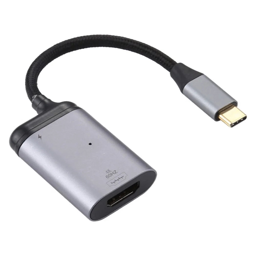 4K 60Hz Type-C to PD Data Transfer Adapter Cable Male to Female Converter for MacBook Samsung Huawei - 1