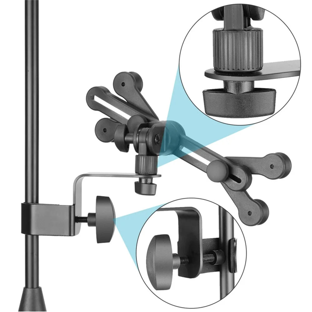 NEEWER NW-105 Tablet Clip for iPad 360 Degree Rotation Microphone Stand Bracket - 3