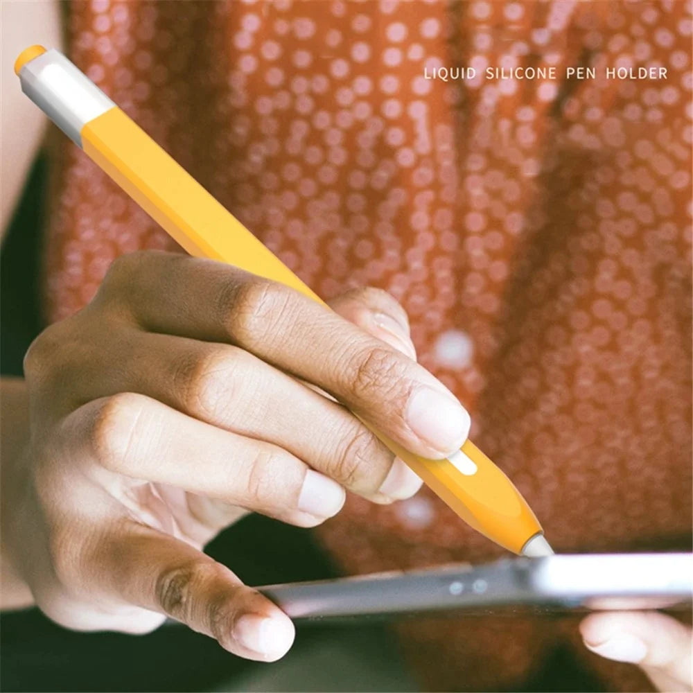 For Apple Pencil Pro / Pencil (2nd Generation) Jelly Stylus Pen Silicone Sleeve Anti-Drop Anti-Dirt Cover (Short Version) - Cyan - 4